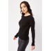 Round Neck Button Detail Knit Top