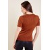 Round Neck Metallic Insert T-Shirt