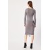 Ruched Front Long Sleeve Bodycon Dress