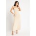 Ruched Front Maxi Slip Dress