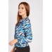 Ruched Front Printed Blouse