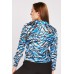 Ruched Front Printed Blouse