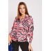 Ruched Front Printed Blouse