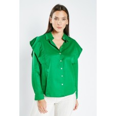 Ruffle Sleeve Detail Buttoned Shirt