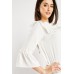 Ruffle Trim Bell Sleeve Blouse