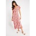 Ruffle Wrap Maxi Dress