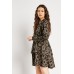 Sateen Printed Tiered Dress