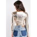 Scoop Neck Metallic Bodysuit