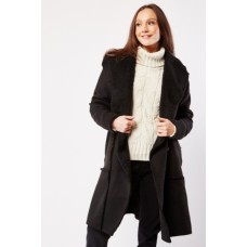 Shearling Longline Winter Coat