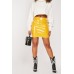 Shiny Faux Leather Mini Skirt