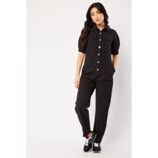 Short Sleeve Cotton Jumpsuit