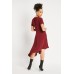 Short Sleeve Dip Hem Dress