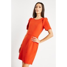 Short Sleeve Pencil Textured Dress