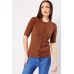 Short Sleeve Ribbed Knit Top