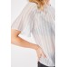 Short Sleeve Striped Sheer Top