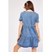 Short Sleeve Tiered Denim Dress