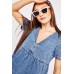 Short Sleeve Tiered Denim Dress