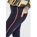 Side Striped Applique Skinny Jeans