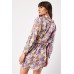 Silky Floral Shirt Dress