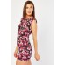 Sleeveless Floral Ruched Mini Dress