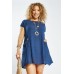 Slouchy Open Pocket Front Tunic Dress