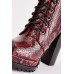 Snake Print Chunky Heeled Boots