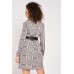 Snake Skin Print Belted Dress