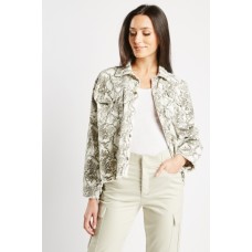 Snake Skin Print Cotton Jacket