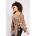 Snake Skin Wrap Cropped Top