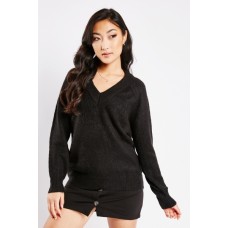 Soft Knit V-Neck Casual Jumper