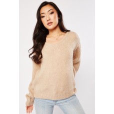 Soft Knit V-Neck Jumper