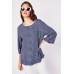 Speckled 3/4 Length Sleeve Top