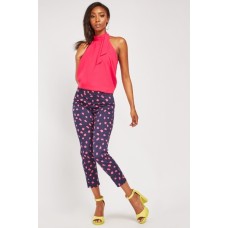 Speckled Print Capri Trousers