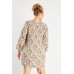 Speckled Print Pleated Dress