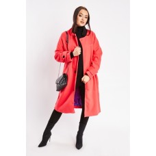 Stand Collar Two Tone Coat