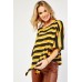 Striped Batwing Sleeve Blouse