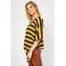 Striped Batwing Sleeve Blouse