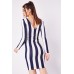 Striped Bodycon Mini Dress