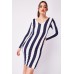 Striped Bodycon Mini Dress