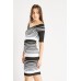 Striped Bodycon Rib Dress