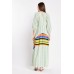 Striped Panel Geo Print Maxi Dress