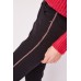 Striped Panel Trim Black Jeans