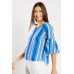 Striped Textured Bell Sleeve Top