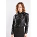 Studded Buckle Belt Crop Jacket