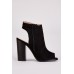 Suedette Cut Out Back Heels