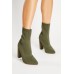 Suedette Heel Knitted Sock Boots