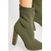 Suedette Heel Knitted Sock Boots