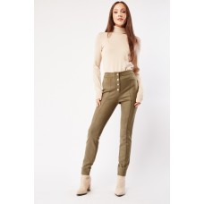 Suedette Olive Trousers