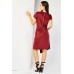 Suedette Wrap Wine Dress