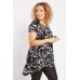 Swirl Print Asymmetric Top